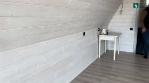 Каркасный дом в стиле "А-фрейм" с аттиковыми стенами 6х8 м