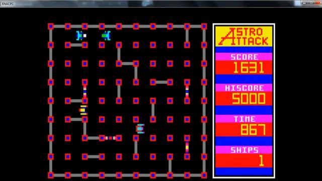 Astro Attack - Amstrad CPC - emulador XNACPC смотреть онлайн