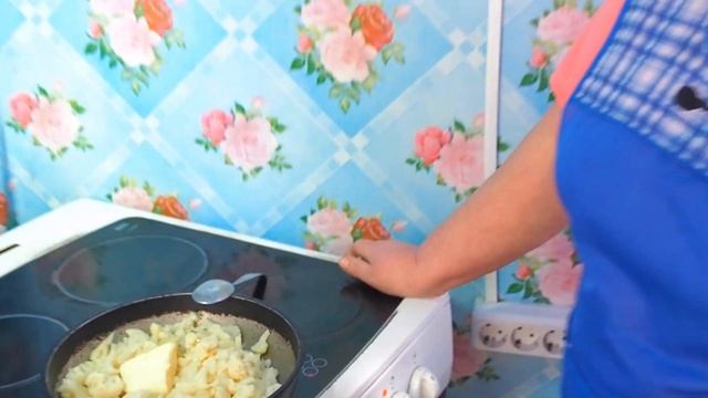 Цветная капуста с морским языком на сковороде по-деревенски , приготовлено мамиными руками с любовь