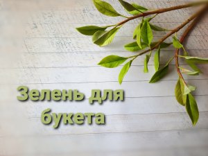 Зелень для букета из холодного фарфора.