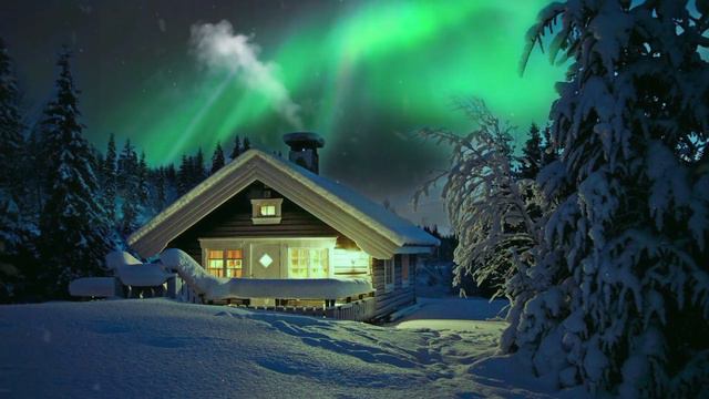 Звуки Зимы и Камина.Шелест падающего снега,звуки огня и зимней природы.Уютные звуки зимы для сна. смотреть онлайн