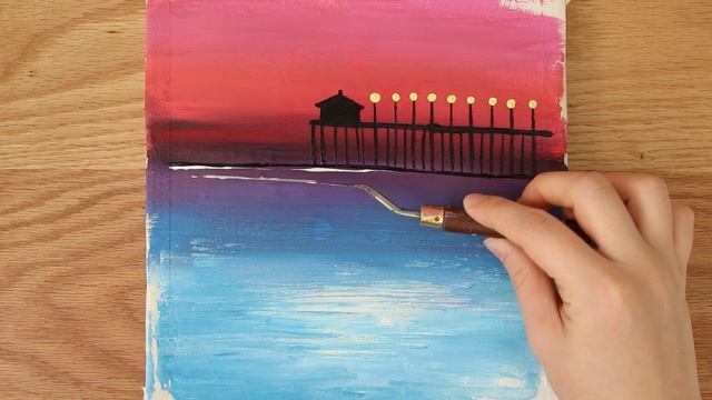 Acrylic Painting | Simple Landscape | Easy Acrylic Painting Tutorial For Beginners #10 смотреть онлайн