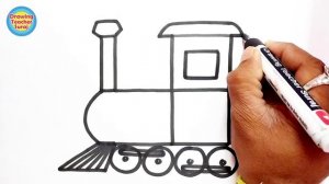 Swastik Into Train Engine Drawing Very Easy..?