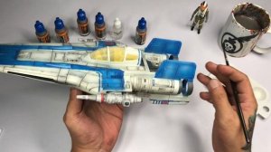 Hasbro Star Wars A-Wing Painting with Vallejo Mecha Colors