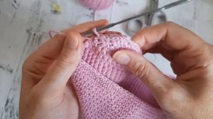 Обвязка шапочки крючком