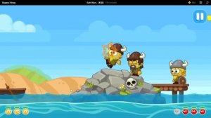 Прохождение игры "Войны на плотах". Passage of the game "Raft Wars".