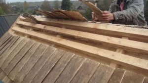 Крыша из осиновой дранки. www.вепсскийсруб.рф