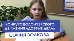 Конкурс волонтерского движения ДОБРЫЕ ДЕЛА — София Волкова | Частная школа запад Москвы