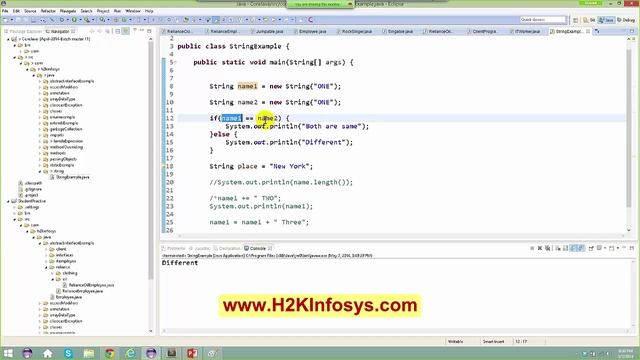 Java/J2EE Training Tutorials | Lambda EXp String handling part 2 tutorial 15 by H2Kinfosys