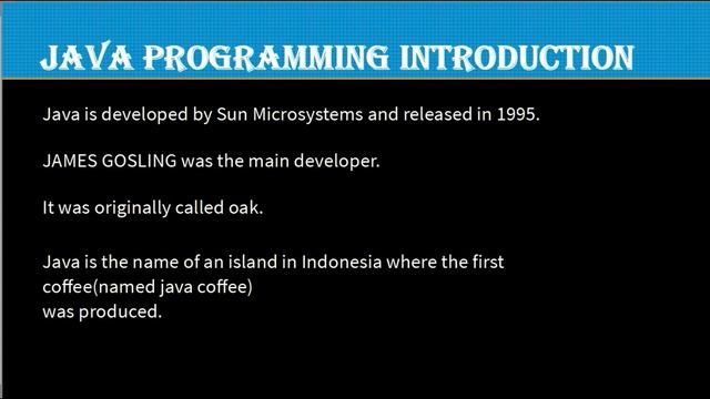 JAVA PROGRAMMING INTRODUCTION || Java Programming || part 1 смотреть онлайн