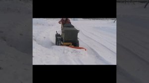 Минитрактор своими руками. Чистим снег