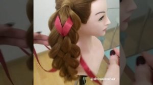 Украшаю косу лентами. Вышивка по косам. Простой способ заплести косу с лентами