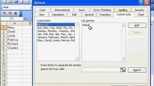 Custom Lists in Excel 2003, MS Excel 2007 & 2010