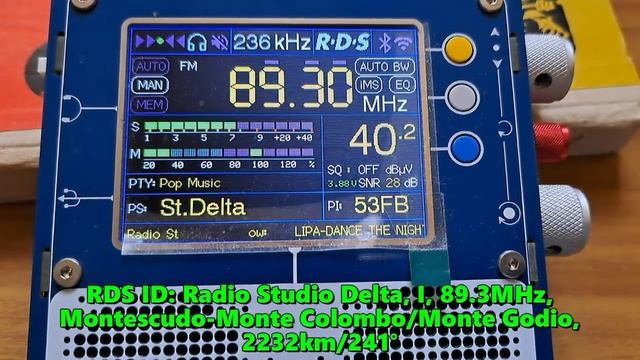 09.07.2023 15:08UTC, [Es], Radio Studio Delta, Италия, 89.3МГц, 2232км