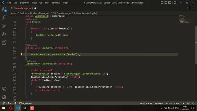 Ошибки индюка в начале разработки игры. Менеджмент сцен. смотреть онлайн