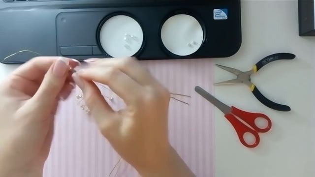 Свадебное украшение для волос своими руками| Bridal Hair Pin смотреть онлайн