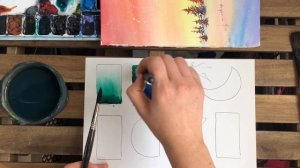 Уроки акварели. Базовые упражнения для отработки навыка акварельных заливок