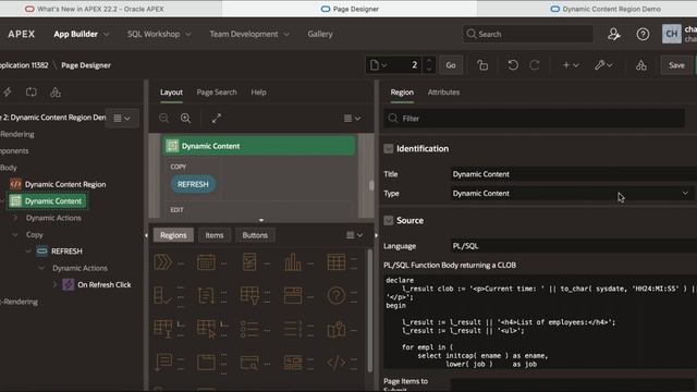 Dynamic Content Region with Oracle APEX 22.2 смотреть онлайн