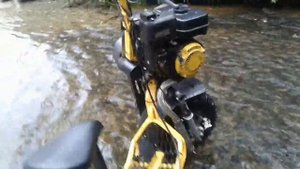 Большой внедорожный мотосамокат. Новая выхлопная система.