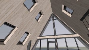 Треугольный дом. A-frame с двумя пристройками