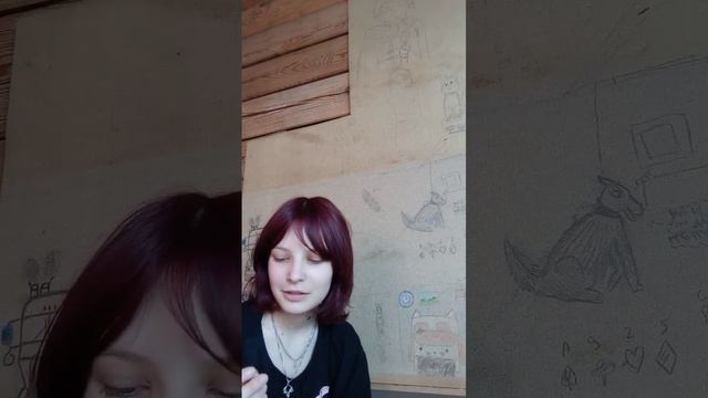Пытаюсь нарисовать чиби Сяо на стене #геншин #сяо #геншинсяо