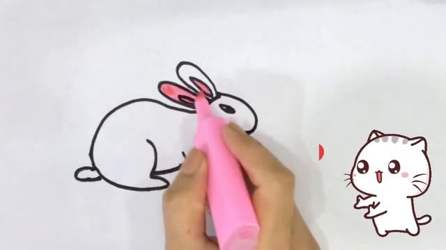 Как нарисовать зайца | Сурет салу Қоян | How to draw a rabbit very easy смотреть онлайн