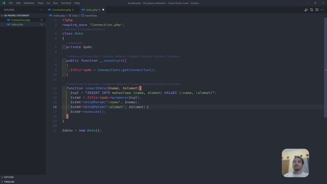 02 PHP PDO TUTORIAL - APA ITU PREPARED STATEMENTS DAN CARA MEMBUATNYA #pojokcode #php #oop