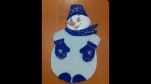 мк игрушка СНЕГОВИК из фетра