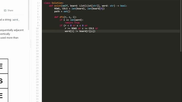 Word Search - Backtracking - Leetcode 79 - Python смотреть онлайн
