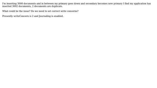 Databases: Duplicate data inserted while failover MongoDB смотреть онлайн