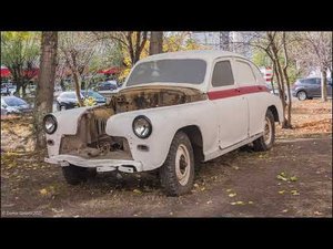 Автомобиль ГАЗ М 20 «Победа» стоит на газоне - часть 2
