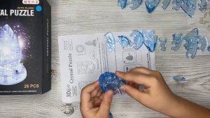 Как собирать 3D пазл Магический кристалл в форме капли с подсветкой