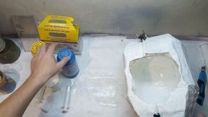 Шлем железного человека - отливка из Жидкой пластмассы