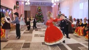 Английский танец на новогоднем утреннике в саду