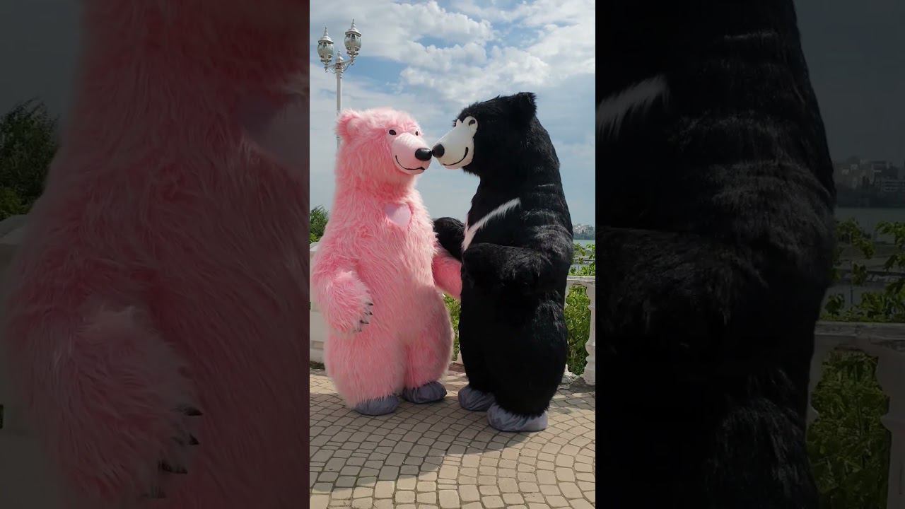 Надувные мишки про Воронеж #воронеж #воронежскиймишка #белыймишка