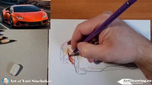 How to Draw a Lamborghini как нарисовать Ламборджини