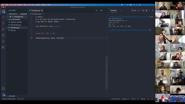 Python Containers, Functions, and Classes