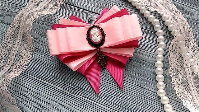 Брошь-галстук из репсовых лент смотреть онлайн