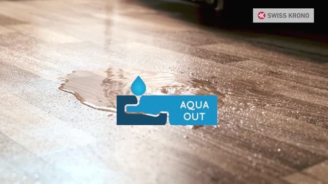 Новая замковая система AQUAOUT ламинированных напольных покрытий SWISS KRONO