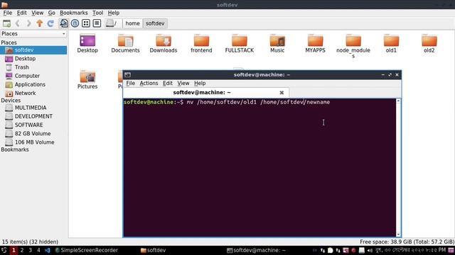 How to do rename a directory via the command line? in Ubuntu or Linux смотреть онлайн
