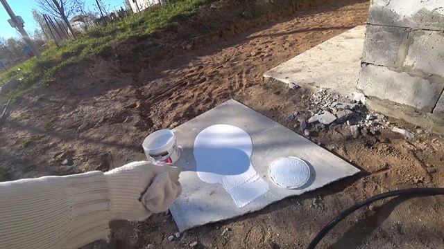 Пристройка из блоков. Грунтовка. Штукатурка фасада. Базовый армирующий слой