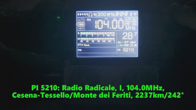 23.06.2024 19:00UTC, [Es], Radio Radicale, Италия, 104.0МГц, 2237км