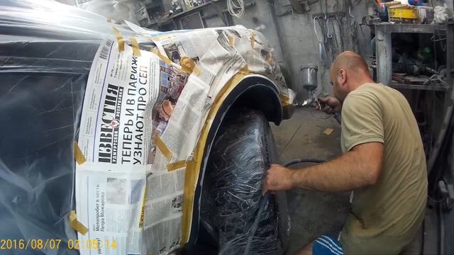 нива коротыш рыжики на арках. покраска переходом