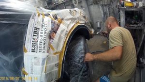 нива коротыш рыжики на арках. покраска переходом