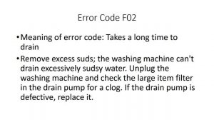 F02 Error Code SOLVED!!! Whirlpool Duet Front Load Washer Washing Machine FO2