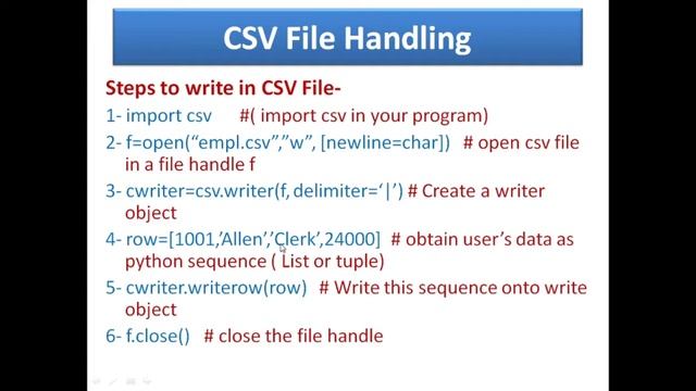 CSV FILES IN PYTHON CLASS 12 | HOW TO WRITE DATA IN A CSV FILE | CLASS 12 | COMPUTER SCIENCE | CBSE