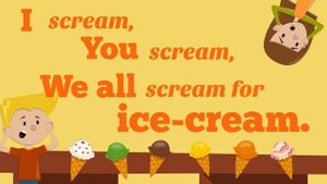 Tongue Twister︳I scream, you scream, we all scream for ice-cream!  ︳English  ︳English  for kids