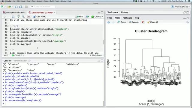 Statistical Learning: 12.R.3 Hierarchical Clustering - смотреть видео ...