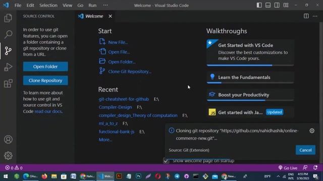 How to clone a repository from GitHub to Visual Studio Code | Git and GitHub Tutorial