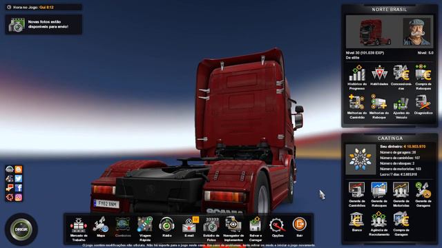 Como funciona o menu do Euro Truck Simulator 2  parte 2 - Mapa Norte Brasil смотреть онлайн